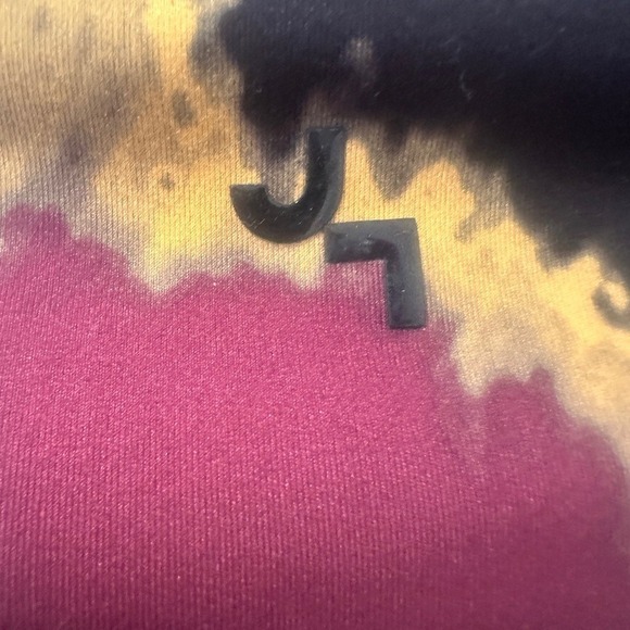 JOYLAB Women's Extra Small Leggings Tie Dye Burgundy Yellow Black Activewear - Picture 3 of 4